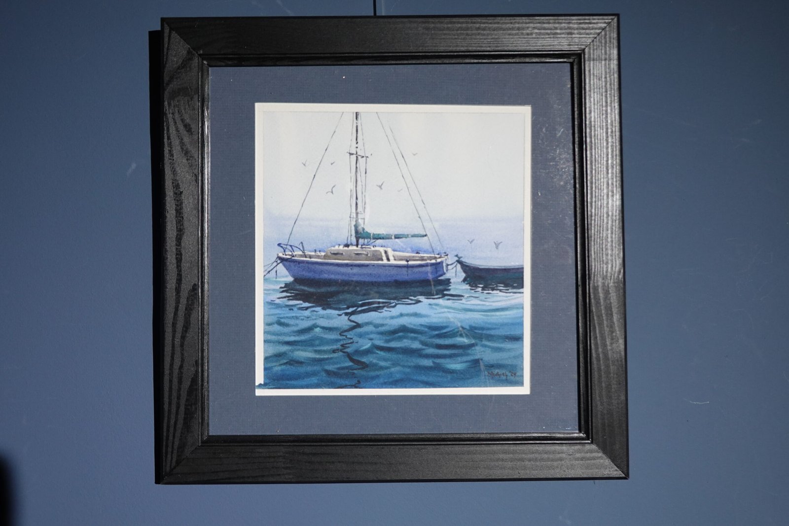 Jacht met spiegeling - klein