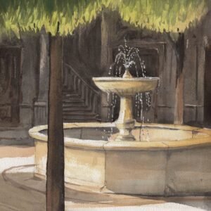 Koelte bij de Fon­te­in — Baeza, Andalusië