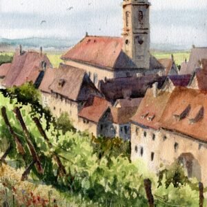 Ochtendzon over de Wijnvelden van Riquewihr